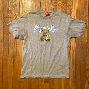 full send rona szn teddy bear grey graphic tee shirt size large